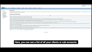 Video How to Switch into Subaccount as Reseller
