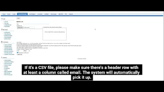 Video Upload an Email List